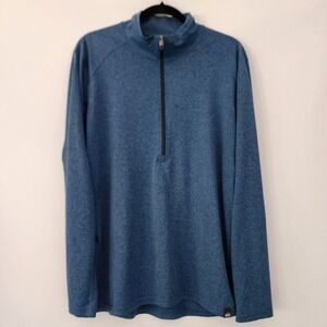REI Co-op Mens L Blue Long Sleeve 1/4 Zip Pullover Outdoor Athletic Top‎